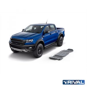 Kit de protecciones de bajos RIVAL aluminio 6mm Ford Ranger Raptor 2019-2022 (3 piezas)